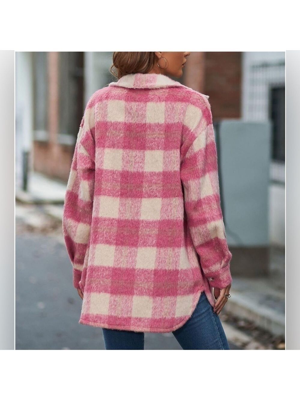 NWT Women’s Plaid jacket Size Medium - Picture 4 of 7